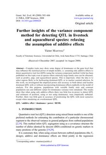 Further insights of the variance component method for detecting QTL in livestock and aquacultural species: relaxing the assumption of additive effects