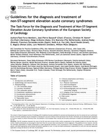 Diagnosis and treatment of non-ST-segment elevation acute coronary syndromes