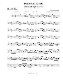 Partition Basses, Symphony No.24, C major, Rondeau, Michel par Michel Rondeau