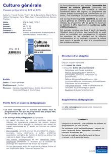 Culture générale (Beschreibung) - Culture générale