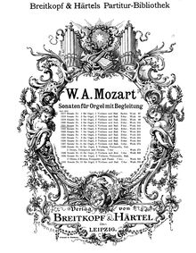Partition complète, église Sonata No.5, F major, Mozart, Wolfgang Amadeus par Wolfgang Amadeus Mozart