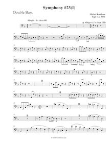 Partition basses, Symphony No.23, F major, Rondeau, Michel