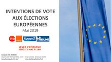 Intentions de vote aux élections européennes - BVA Orange La Tribune Europe 1 - 2 mai 2019