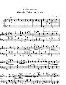 Partition complète, Grande valse brillante, E♭ major, Chopin, Frédéric par Frédéric Chopin
