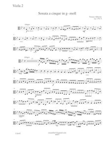 Partition altos II, Sei Sinfonie e Sei concerts a Cinque, Op.2, Albinoni, Tomaso