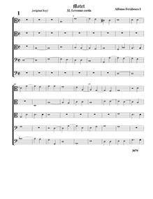 Partition 3, Levemus corda - original keyComplete score (T T T B B), Motets