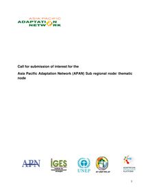 Call for submission of interest for the Asia Pacific Adaptation ...