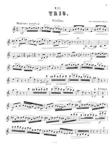 Partition de violon, Piano Trio No.4, Op.85, A minor, Rubinstein, Anton