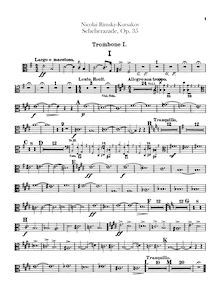 Partition Trombone 1, 2, 3, Tuba (Trombones 1, 2 - alto clef), Scheherazade
