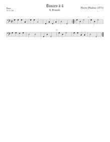 Partition viole de basse, 9 Dances à 4, Phalèse, Pierre par Pierre Phalèse