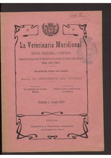 La Veterinaria Meridional, n. 24 (1907)