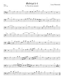 Partition viole de basse, madrigaux pour 4 voix, Marenzio, Luca par Luca Marenzio
