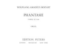 Partition complète, Fantasia, Organ Piece for a Clock, F minor, Mozart, Wolfgang Amadeus par Wolfgang Amadeus Mozart
