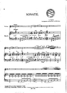 Partition complète, Sonate, C minor, Spohr, Louis