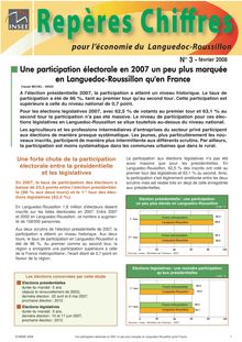 Une participation électorale en 2007 un peu plus marquée en Languedoc-Roussillon qu en France