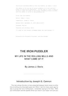The Iron Puddler - My life in the rolling mills and what came of it