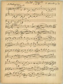 Partition clarinette , partie, Sextet, Op.24, Sextet for 2 Violins, Clarinet, Viola, and 2 Cellos, Op.24