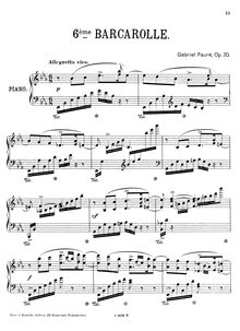 Partition complète (filter), Barcarolle No.6 en E-flat, Op.70