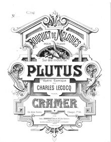 Partition  No.1, Bouquet de mélodies sur  Plutus , Cramer, Henri (fl. 1890)