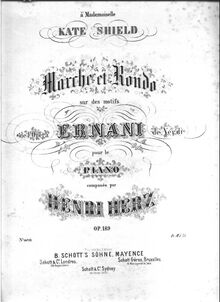 Partition complète, Marche et Rondo on Verdi s  Ernani , Op.189