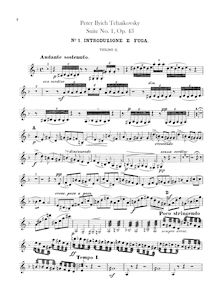 Partition violons II,  No.1, D minor, Tchaikovsky, Pyotr