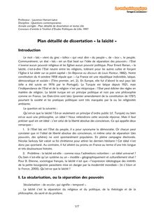 Prépa Sciences Po – Philo – Dissertation – La laïcité