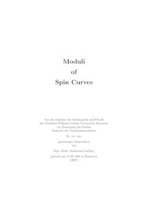 Moduli of spin curves [Elektronische Ressource] / von Katharina Ludwig