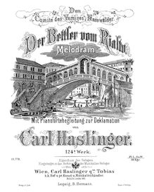 Partition complète, Der Bettler vom Rialto, Haslinger, Carl
