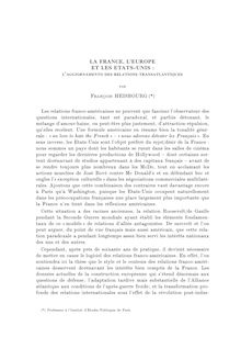 LA FRANCE, L'EUROPE ET LES ETATS-UNIS  : François HEISBOURG (*) Les ...