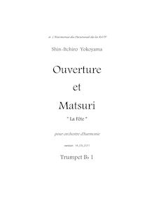 Partition trompette B♭ 1, Ouverture et Matsuri  La Fête , 序曲と祭り