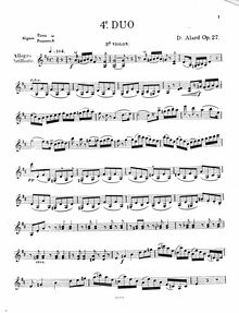 Partition No., violon 2, 3 Duos brillants, Alard, Jean Delphin par Jean Delphin Alard