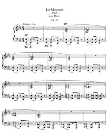 Partition No.11 - Le Mourant, Les Mois, Op.74, Les Mois, 12 Morceaux caractéristiques, Op.74