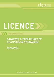 Plaquette de présentation de la licence - Licence espagnol