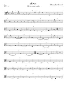 Partition viole de basse, alto clef, Motets, Ferrabosco Sr., Alfonso