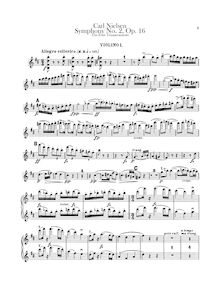 Partition violons I, Symphony No. 2, Op.16 De Fire Temperamenter