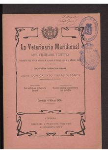 La Veterinaria Meridional, n. 09 (1906)