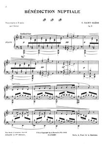 Partition complète, Bénédiction Nuptiale, F major, Saint-Saëns, Camille