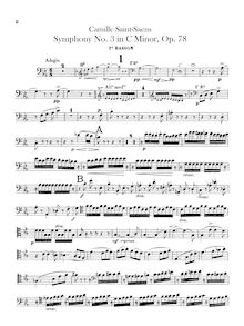 Partition basson 1, 2, contrebasson, Symphony No.3, Op.78, “Symphonie avec orgue” (“Organ Symphony”)