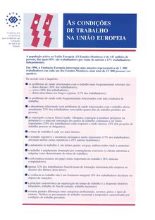 Segundo inquérito europeu às condições de trabalho