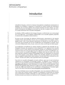 Rectifications orthographiques, Introduction