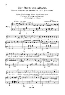 Partition complète (filter), Der Sturm von Alhama, Op.54