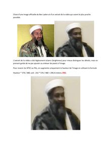 Choix d'une image officielle de Ben Laden et d'un extrait de la ...