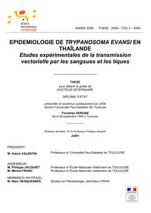 img - EPIDEMIOLOGIE DE TRYPANOSOMA EVANSI EN THAÎLANDE Etudes ...