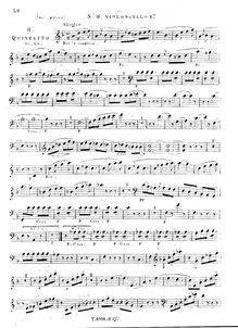 Partition violoncelle 1, corde quintette No.8, Op.24, Onslow, Georges