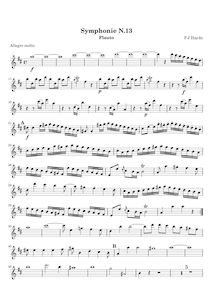 Partition parties complètes, Symphony No.13 en D major, Sinfonia No.13
