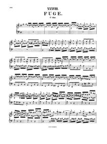 Partition complète, Fugue, Fuge, C major, Bach, Johann Sebastian par Johann Sebastian Bach