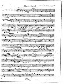 Partition clarinette (en C), Quintuor I en Mi mineur, Op.88 No.1