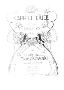 Partition complète, Caprice-Etude, Op.70, Moszkowski, Moritz