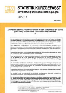 Atypische Beschäftigungsformen in der Europäischen Union (1992-1993)