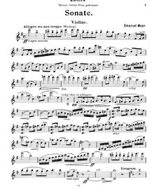 Partition de violon, violon Sonata No.6, Op.56, E minor